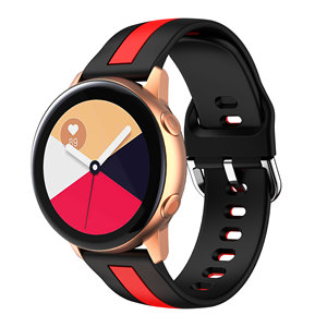 Bracelets de montre 20mm <span class=keywords><strong>bracelet</strong></span> en silicone sport à dégagement rapide pour <span class=keywords><strong>Samsung</strong></span> Galaxy Watch 4 Active 2 <span class=keywords><strong>Gear</strong></span> <span class=keywords><strong>S2</strong></span> <span class=keywords><strong>Bracelet</strong></span> de montre intelligente - Product Image 2