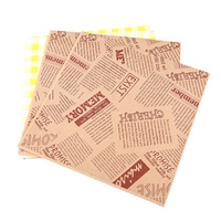 Papier d'emballage pour sandwichs, facile à déchirer, sans pliage, en kraft, résistant à l'huile, pour collations triangulaires, petit-déjeuner, crêpes, gâteaux, burgers