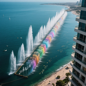 AWS Construction & Real Estate Installations extérieures Fontaine de musique de mer Fontaine d'eau de lac éclairée par LED Fontaine de musique - Product Image 6
