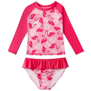 iBaifei Custom Summer Newborn Baby Girl Swimming Suit Fashion Ultraviolet-Proof 2 Piece Baby Swimming Wear Summer Kids Swimwear