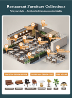 Café personnalisé de luxe léger Boutique de thé Mobilier de restaurant d'accueil commercial en bois pour le projet