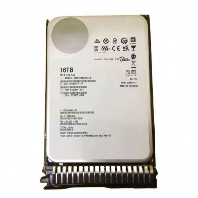 P23863-B21 3.5" 16TB Hard Drive SAS 7200 RPM LFF SC 512e HDD Original Brand Condition