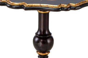 Classic Antique Center <b>Table</b> <b>Small</b> <b>Round</b> Coffee <b>Table</b> Italian Traditional Design Solid Wood Luxury Living room item - Product Image 3