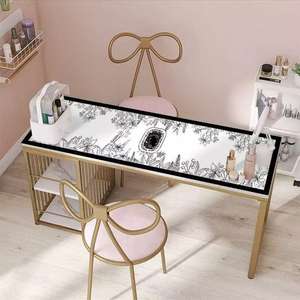 Nail Art Table Mat - Influencer Nappe en cuir d'agneau, un protecteur de table spécifique au salon de manucure - Product Image 5