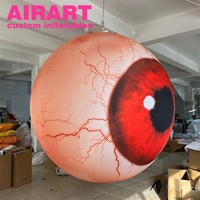 2025 Halloween Festival Suspendre Gonflable Red Eye Ball, Gonflable Red Eyes Ballon Décorations