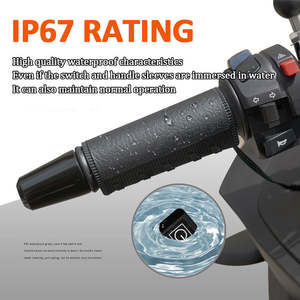 Poignées chauffantes pour <span class=keywords><strong>moto</strong></span> 12V avec contrôle intelligent de la température, 5 vitesses, <span class=keywords><strong>couverture</strong></span> de guidon pour la conduite hivernale, 22 mm - Product Image 2