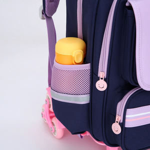 High Quality Waterproof Polyester Unisex School Handcart Children's <b>Backpack</b> Leisure Travel Rolling 6-wheel <b>Backpack</b> - Product Image 3