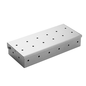 Boîte à fumer en acier inoxydable pour <span class=keywords><strong>barbecue</strong></span>, design à charnières, boîte à copeaux de bois pour grillades et cuisson en plein air - Product Image 4
