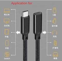 Câble d'extension USB-C court 0,2 m 0,5 m 100 W 10 Gbps 4K 60 Hz en stock