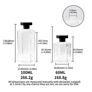 Flacons de parfum rectangulaires <span class=keywords><strong>avec</strong></span> pulvérisateur à pompe, flacons pulvérisateurs 50 ml et 100 ml, flacons en verre pressurisés vides <span class=keywords><strong>avec</strong></span> boîte - Product Image 4