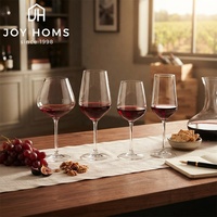 Verres à vin rouge personnalisés avec logo, design classique à long pied, transparents, en gros, pour fêtes, mariages, restaurants