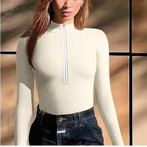 <span class=keywords><strong>Combinaison</strong></span> sexy à manches longues avec fermeture éclair sur le devant pour femmes - Product Image 5