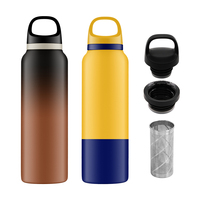 Tasse thermos portable en acier inoxydable de 600ml, vente en gros personnalisée, bouteille de sport portable sous vide