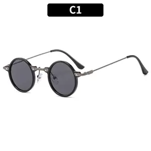 New Retro Fashion Round Small Frame Men's Sunglasses Punk Hip-hop Personality Sunglasses Ins Sunglasses