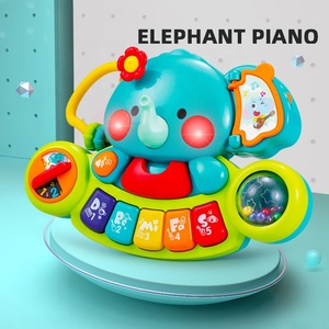 Samtoycn vendita calda bambino primi educativi Montessori Cartoon elefante <span class=keywords><strong>Pianoforte</strong></span> organo elettronico tastiera musicale <span class=keywords><strong>Pianoforte</strong></span> giocattolo - Product Image 2