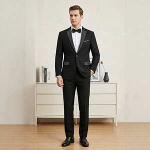 <span class=keywords><strong>Costume</strong></span> trois pièces classique <span class=keywords><strong>noir</strong></span> pour homme, taille S-6XL, pour mariage et soirée, veste, <span class=keywords><strong>pantalon</strong></span> et gilet, coupe ajustée, grande taille - Product Image 1