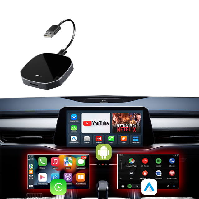 Portable TF Card Car Play AI BOX Wireless CarPlay Adapter Android Auto Youtube Netflix Dongle Smartbox OEM