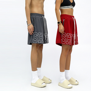 Shorts de sport pour hommes en gros, vêtements de sport de basketball, personnalisés, brodés, en maille épaisse, avec taille élastique, taille XS, tissu en spandex - Product Image 4