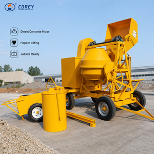เครื่องผสมคอนกรีตดีเซล Corey A2-510 510L 16 แรงม้า แบบเคลื่อนย้ายได้ พร้อมถังยกแบบแมนนวล ระบบจ่ายน้ำแรงดันสูง - Product Image 1