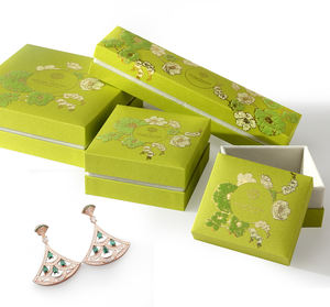 Caja para Joyería, Clásica, Rígida, con Tapa y Base, Caja de Regalo para Joyería, Inserto de Terciopelo, Estampado en Lámina, Logotipo Personalizado, Directo de Fábrica - Product Image 1