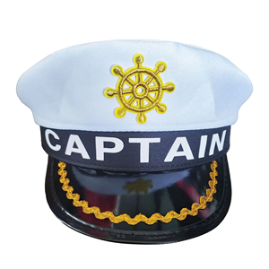หมวกกะลาสีเรือยอชท์ปักลาย ปรับขนาดได้ หมวกแก๊ปสไตล์ทหารเรือ อุปกรณ์เสริมชุดทหารเรือ - Product Image 2
