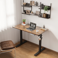 Bureau de travail à domicile, bureau debout pour le lieu de travail, table électrique relevable assis-debout, cadre métallique industriel convertible