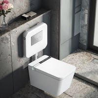Cuvette de toilette intelligente suspendue au mur numérique avec piège S P avancé avec bidet télécommandé de luxe