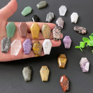 Cofani in <span class=keywords><strong>Cristallo</strong></span> di Quarzo Rosa Naturale Intagliati a Mano, Cofani in <span class=keywords><strong>Labradorite</strong></span> e Ossidiana per Amuleti di Halloween - Product Image 2