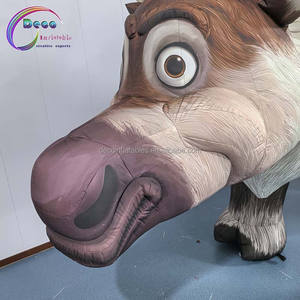 Traîneau gonflable géant pour décoration extérieure avec rennes, utilisé pour les fêtes sur pelouse et les fêtes de Noël - Product Image 6