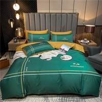 Drap de lit imprimé personnalisé couette 3d ensemble de couverture de lit 100% coton ensemble de literie drap de lit de luxe ensemble de couette
