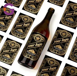 Etiquetas Personalizadas para Botellas <span class=keywords><strong>de</strong></span> Vino Tinto, Impresión <span class=keywords><strong>de</strong></span> Etiquetas Redondas, Vinilo Impermeable para <span class=keywords><strong>Whisky</strong></span> y Vodka, Logotipo Personalizado - Product Image 1