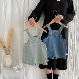 Ins printemps automne garçons filles Denim décontracté ample jarretelle salopette pantalon bébé Shorts - Product Image 4