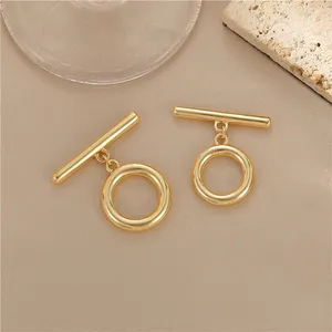 Brass Jewelry Diy Findings 14K Gold Plated OT Toggle Clasp for Necklace Bracelet