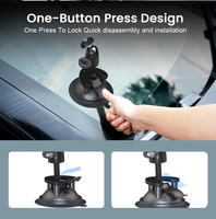 Support de fixation à ventouse pour caméra de tableau de bord de voiture avec filetage 1/4, support de caméra pour pare-brise pour enregistreur vidéo de conduite GPS, caméscope d'action, DVR