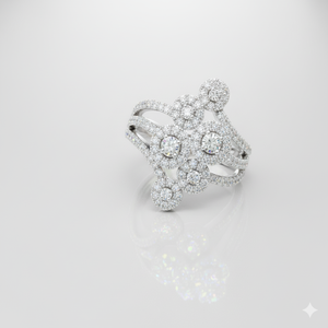 Anillo de Diamantes de Lujo para Mujer, Diamantes Naturales y Cultivados en Laboratorio Disponibles, Plata 925, Oro de 9, 10, 14 y 18 Quilates, Joyería de Diseño - Product Image 1