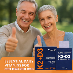 OEM/ODM Tiras orales veganas de vitamina D3 + K2 de rápida absorción para el apoyo óseo y la salud cardíaca, precio de fábrica, muestra gratuita - Product Image 3