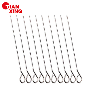 TIANXING, venta al por mayor, accesorios para barbacoa, aguja de barbacoa de pato asado de acero inoxidable para cerdo, anillo de ganso, cadena de cuello de pato marinado - Product Image 1