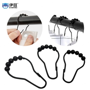 Anillos y Ganchos para Cortina de Ducha de Acero Inoxidable Negro Personalizados EWANG - Product Image 1