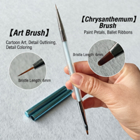 Pinceaux à double tête durables pour nail art, 4 pièces, couleur macaron, poils en nylon, pour gel, construction, détails fins, peinture, outils de manucure
