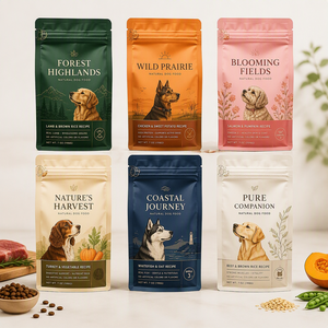 Bolsa de Embalaje para Alimento de Perro, de Plástico Compuesto y Lámina de Aluminio, con Diseño Artístico Personalizado, Impresa, para Marca Natural de Cachorros, Venta al Por Mayor OEM - Product Image 2