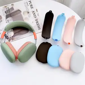 Airpods Max kulaklık kutusu için kapak kılıfları Anti-Scratch silikon kulaklık Apple Airpods Max aksesuarları için kabuk korumak