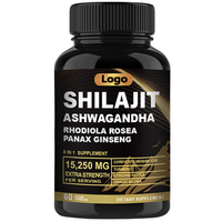 Cápsulas de Extracto de Musgo Marino, Shilajit y Ashwagandha, Aceite de Semillas Negras, Suplemento 8 en 1 Antioxidante, Refuerzo Inmunológico y Muscular, Todo en Uno