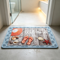 Modern Decorative Printed Tufted Loop Pile Mat Overlocked Edge Hallway Runner Rug Home Carpet Custom Hot Sell