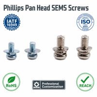 Vis SEMS à tête cylindrique Phillips M3 M4 M5 en acier inoxydable SUS304 avec rondelles, fabriquées en Chine