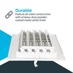 Vendita calda 3-Way timbrato fronte acciaio soffitto/sidewall Air Supply registro di sfiato copertura effettiva dimensione esterna - Product Image 3