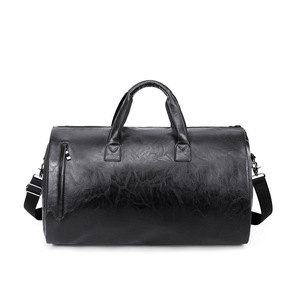 Custom Logo 2 in 1 Garment Duffle <b>Bags</b> PU Leather Travel <b>Suit</b> <b>Bag</b> With Shoe Compartment Business Men Carry On Luggage - Product Image 6