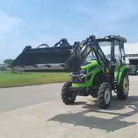 Fabricant chinois meilleur prix NOUVEAU 4wd ferme tracteur compact 3 points PTO monté remorquable hydraulique rétrocaveuse accessoire à vendre