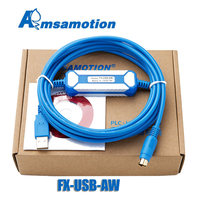 Cable de comunicación y programación industrial Mitsubishi PLC FX-USB-AW con aislamiento de PVC para FX3U/FX3G