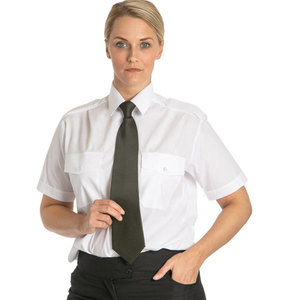 Curto ou Longa Manga Homens Mulheres Ombro Dragonas Camisas Brancas + Calças Pretas Personalizado Camisa Piloto Ailine Conjunto Uniforme - Product Image 2