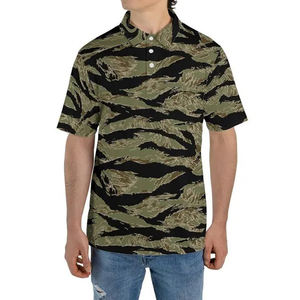 Polo de golf en polyester spandex à manches courtes T-Shirt tactique d'été personnalisé pour hommes - Product Image 6